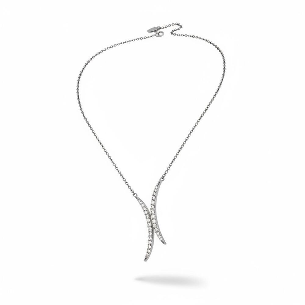Giani Bernini Sterling Silver Cubic Zirconia Drop Necklace